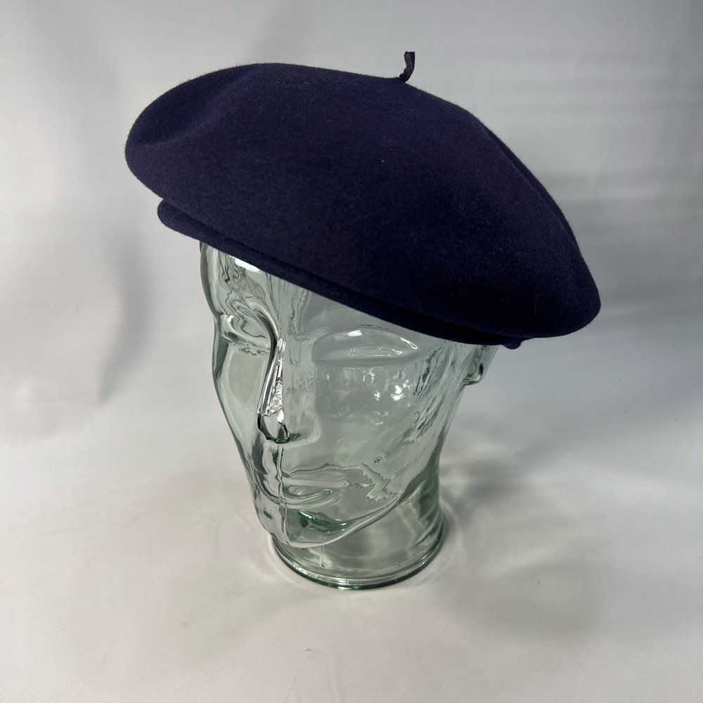 Vintage Beret Hat 100% Wool, New Kap Henry Pollak Play Topper, Eggplant 1950’s